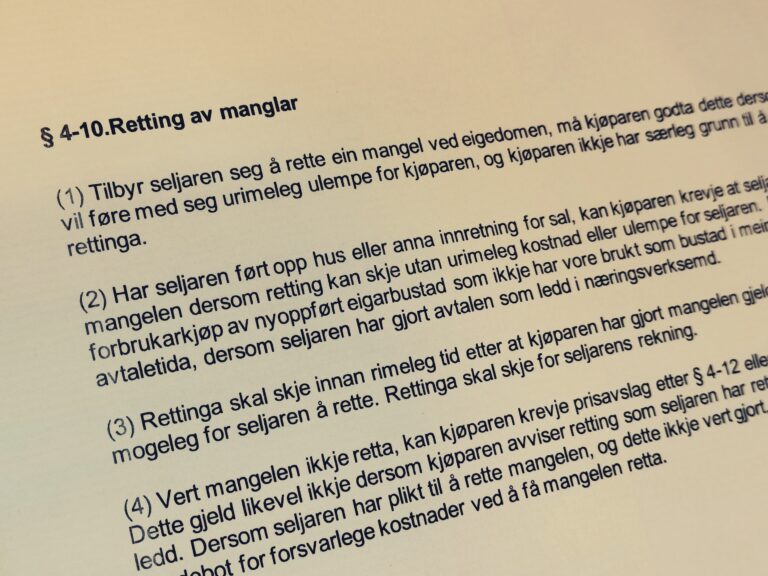 Avhendingsloven paragraf 4-10 med lovkommentar