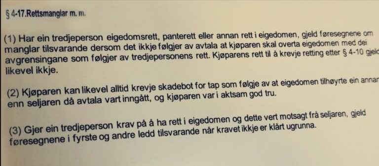 Avhendingsloven paragraf 4-17 med lovkommentar