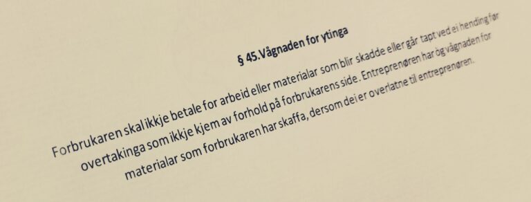 Bustadoppføringslova paragraf 45 med lovkommentar
