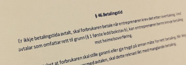 Bustadoppføringslova paragraf 46 med lovkommentar