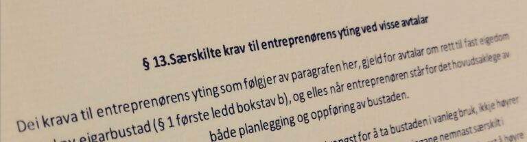 Bustadoppføringslova paragraf 13 med lovkommentar