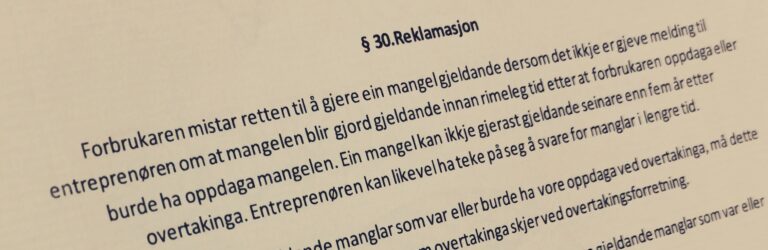Bustadoppføringslova paragraf 30 med lovkommentar