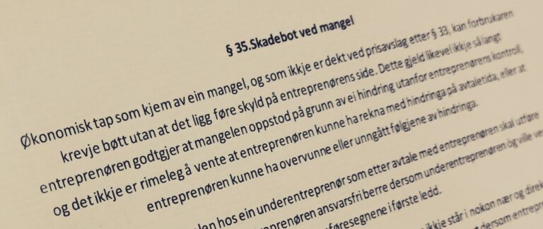 Bustadoppføringslova paragraf 35 med lovkommentar