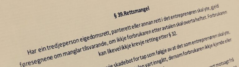 Bustadoppføringslova paragraf 39 med lovkommentar med lovkommentar
