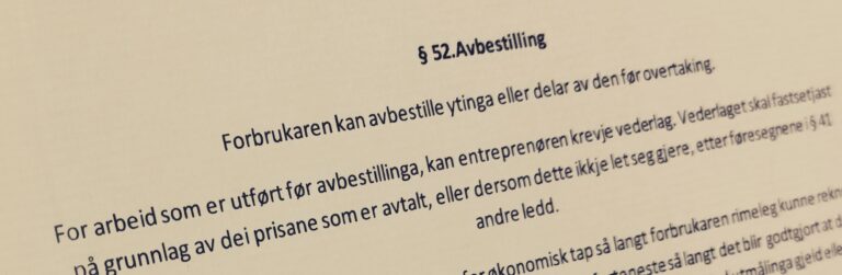 Bustadoppføringslova paragraf 52 med lovkommentar