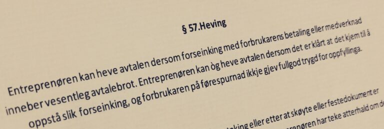 Bustadoppføringslova paragraf 57 med lovkommentar