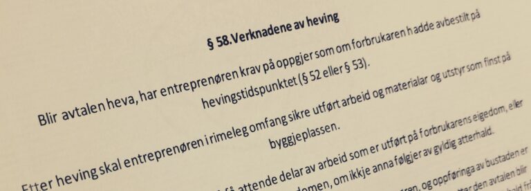 Bustadoppføringslova paragraf 58 med lovkommentar