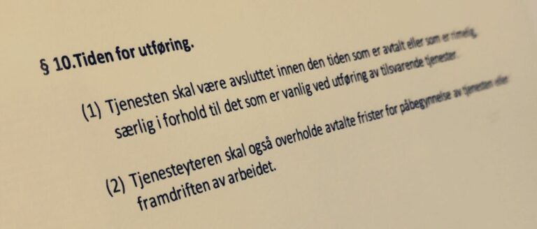 Håndverkertjenesteloven paragraf 10 med lovkommentar