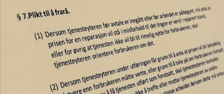 Håndverkertjenesteloven paragraf 7 med lovkommentar