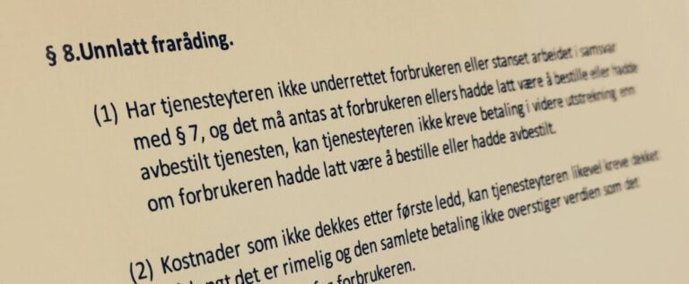 Håndverkertjenesteloven paragraf 8 med lovkommentar