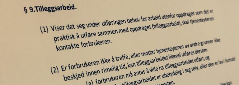 Håndverkertjenesteloven paragraf 9 med lovkommentar