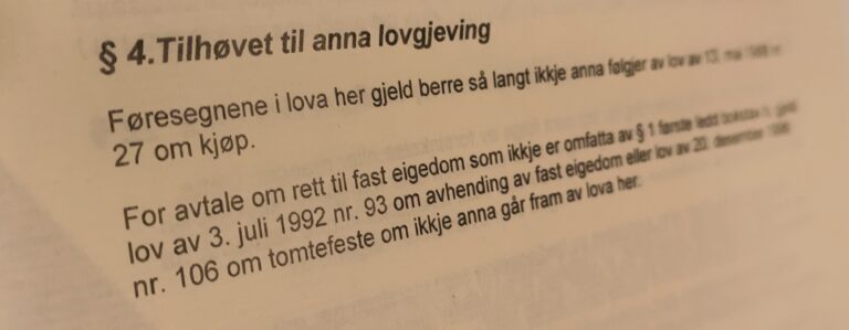 Bustadoppføringslova paragraf 4 med lovkommentar
