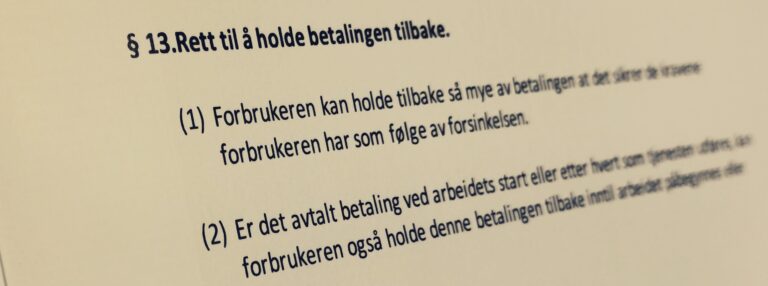 Håndverkertjenesteloven paragraf 13 med lovkommentar