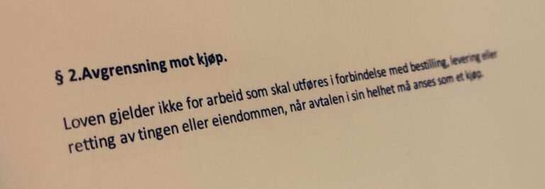 Håndverkertjenesteloven paragraf 2 med lovkommentar