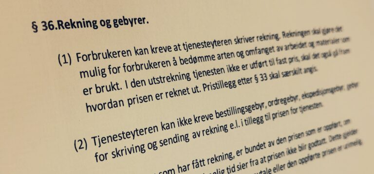 Håndverkertjenesteloven paragraf 36 med lovkommentar