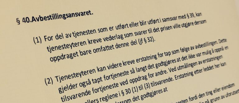 Håndverkertjenesteloven paragraf 40 med lovkommentar