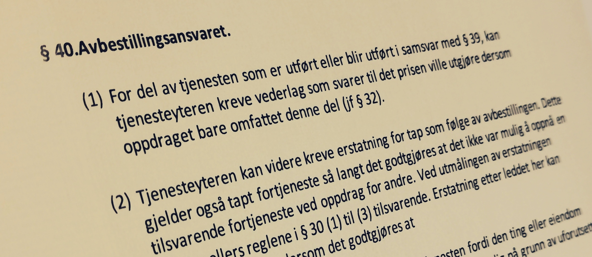 Håndverkertjenesteloven paragraf 40 med lovkommentar