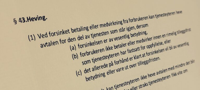 Håndverkertjenesteloven paragraf 43 med lovkommentar