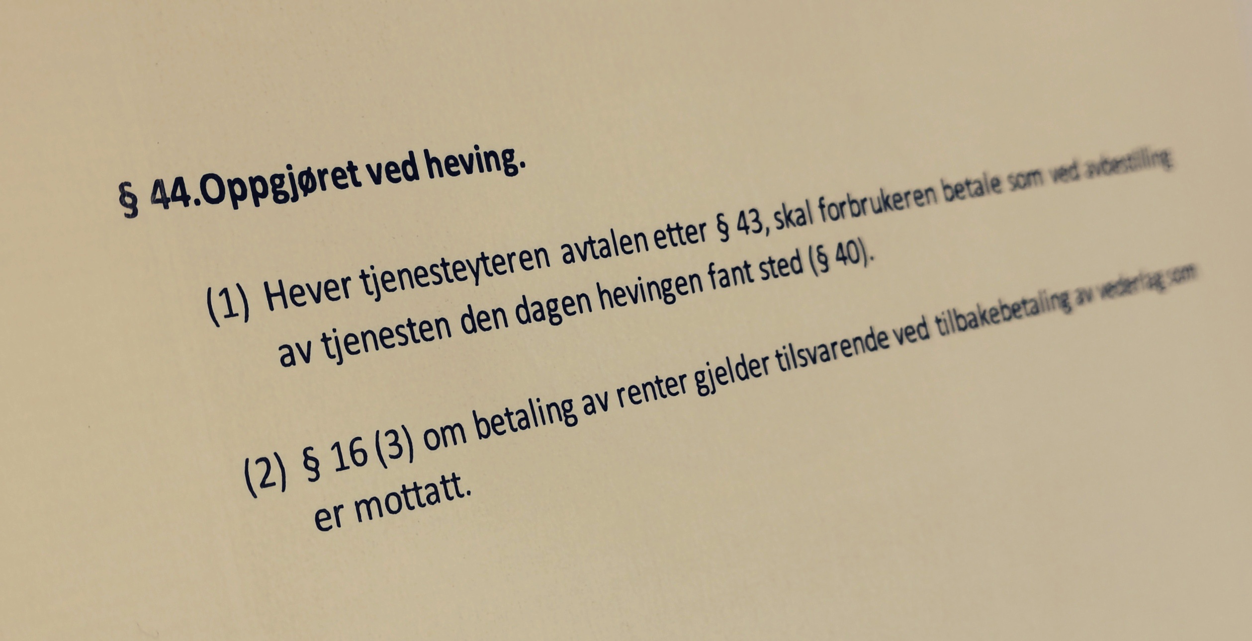 Håndverkertjenesteloven paragraf 44 med lovkommentar