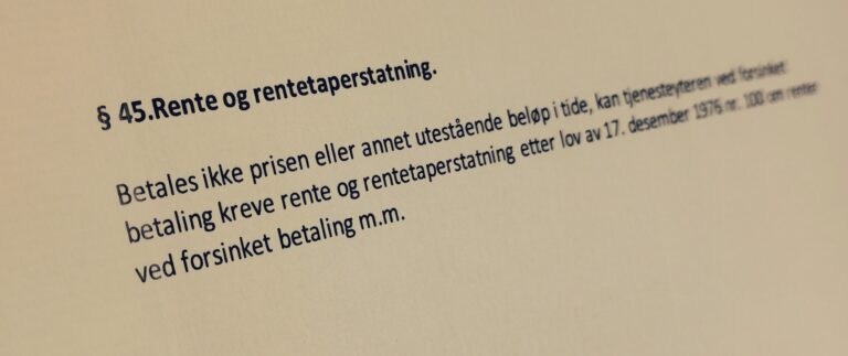 Håndverkertjenesteloven paragraf 45 med lovkommentar