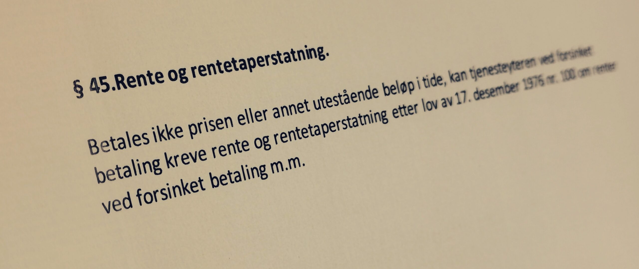 Håndverkertjenesteloven paragraf 45 med lovkommentar