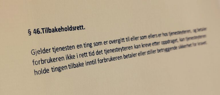 Håndverkertjenesteloven paragraf 46 med lovkommentar