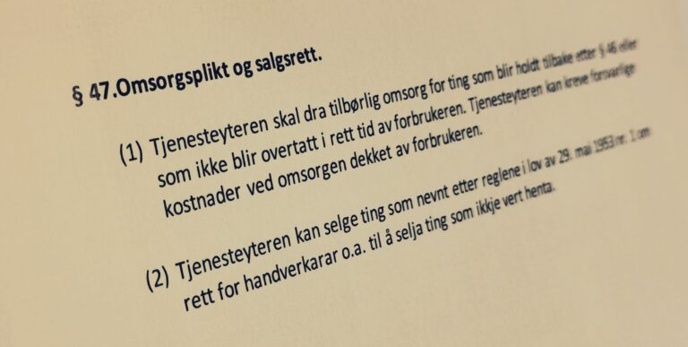 Håndverkertjenesteloven paragraf 47 med lovkommentar