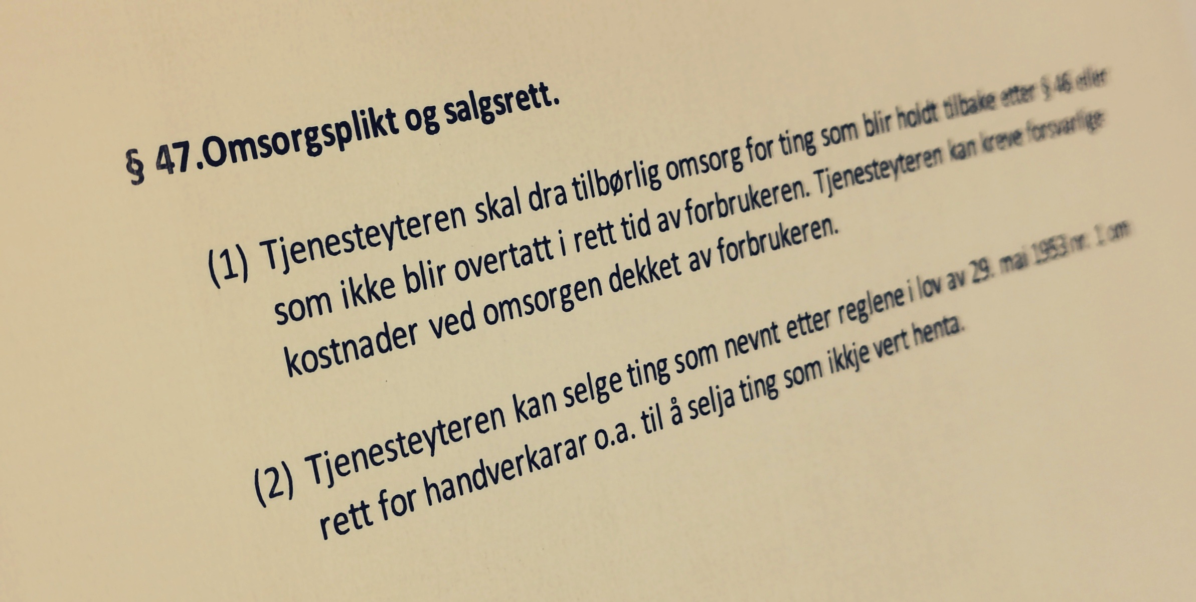 Håndverkertjenesteloven paragraf 47 med lovkommentar