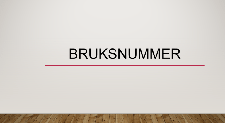 Bruksnummer