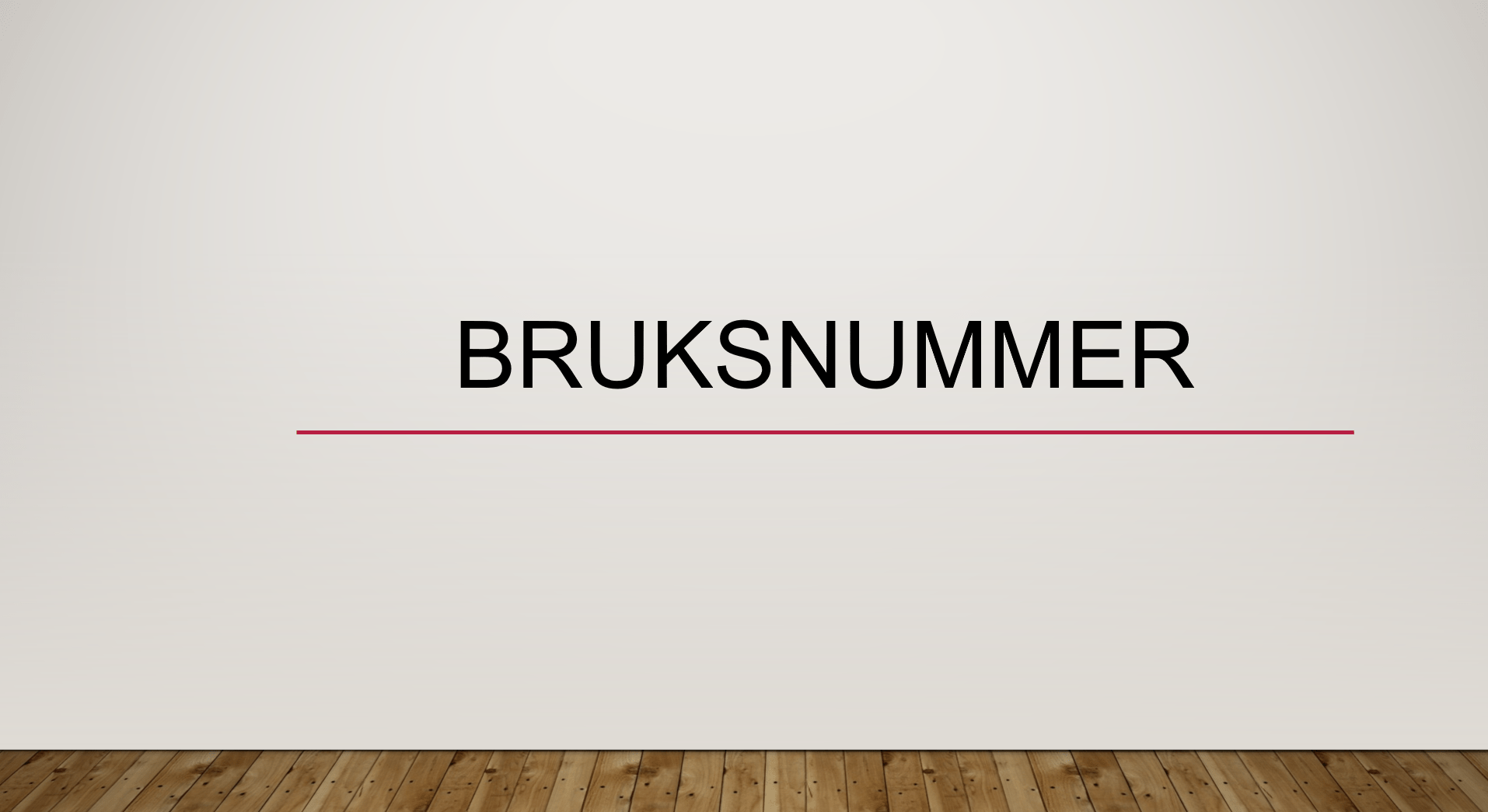 Bruksnummer
