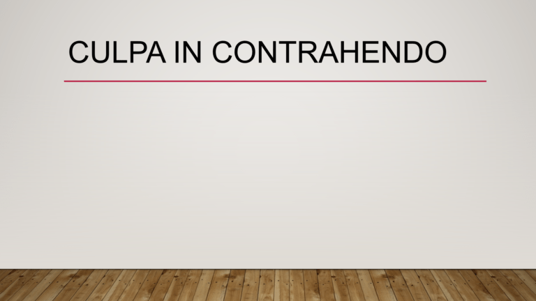 Culpa in contrahendo