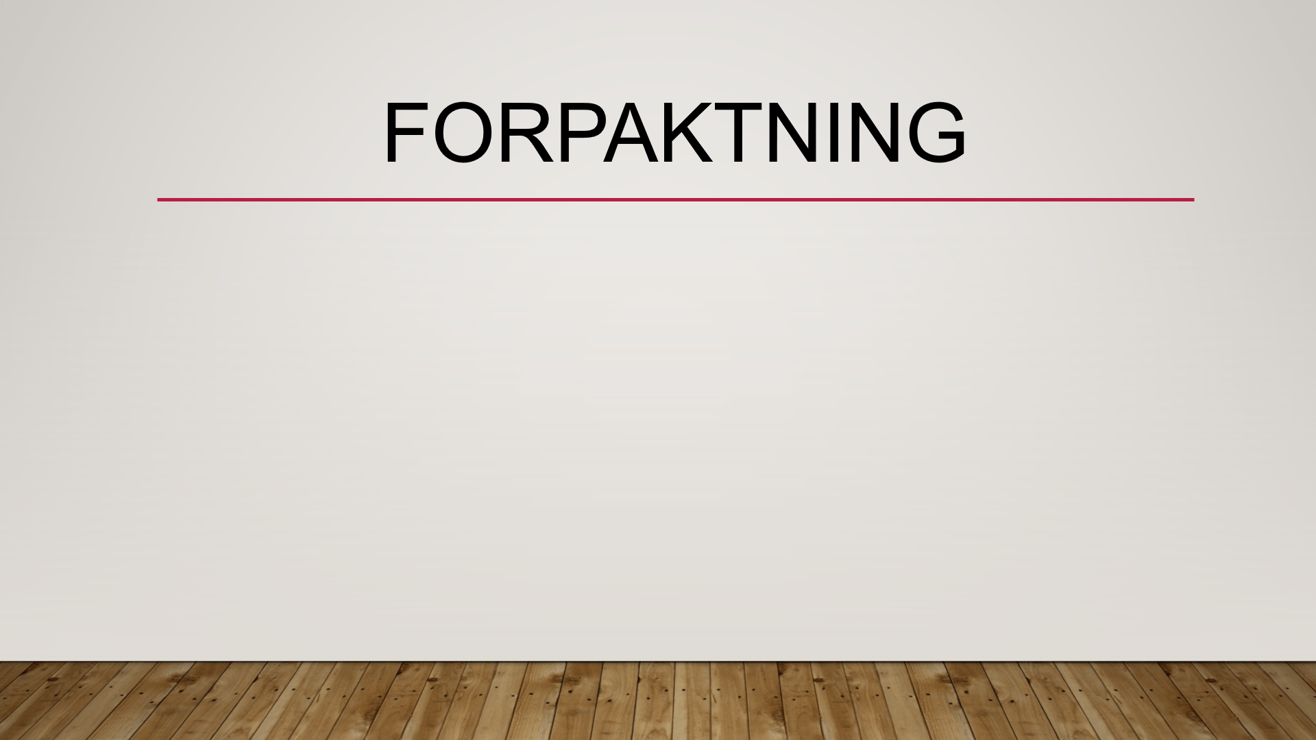 Forpaktning