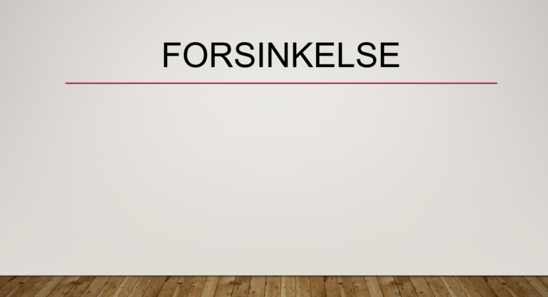 Forsinkelse
