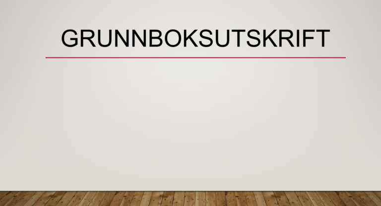 Grunnboksutskrift