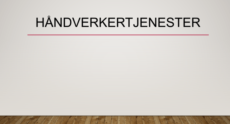 Håndverkertjenester