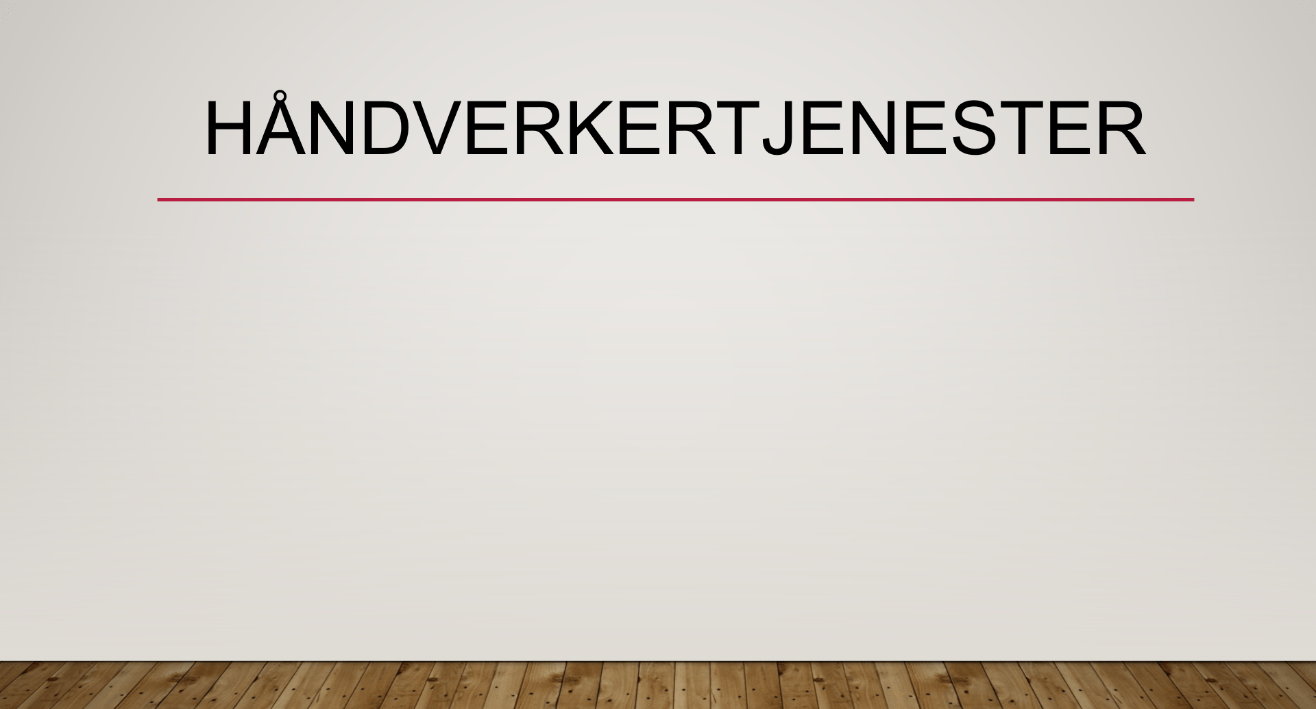 Håndverkertjenester