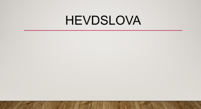 Hevdslova