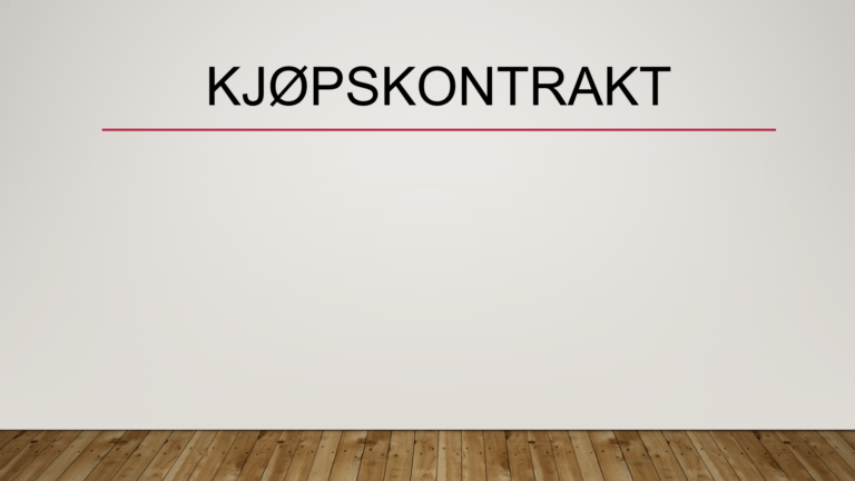 Kjøpskontrakt