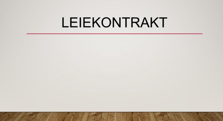 Leiekontrakt