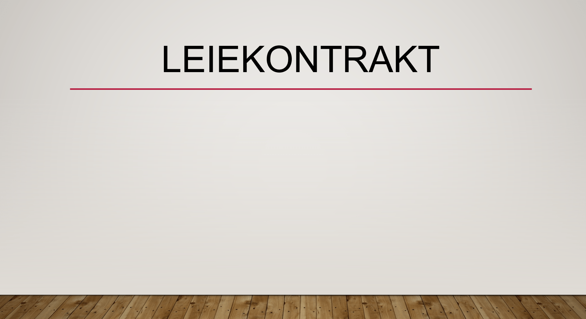 Leiekontrakt