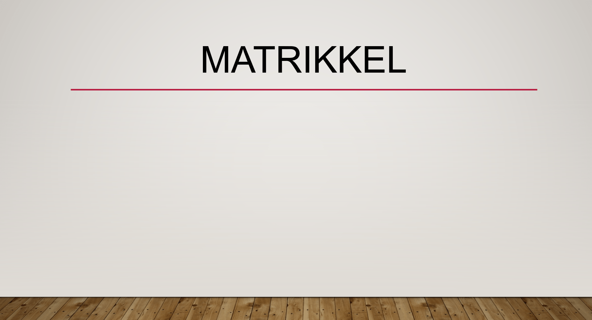 Matrikkel