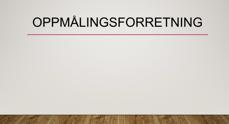 Oppmålingsforretning