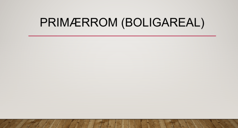 Primærrom boligareal