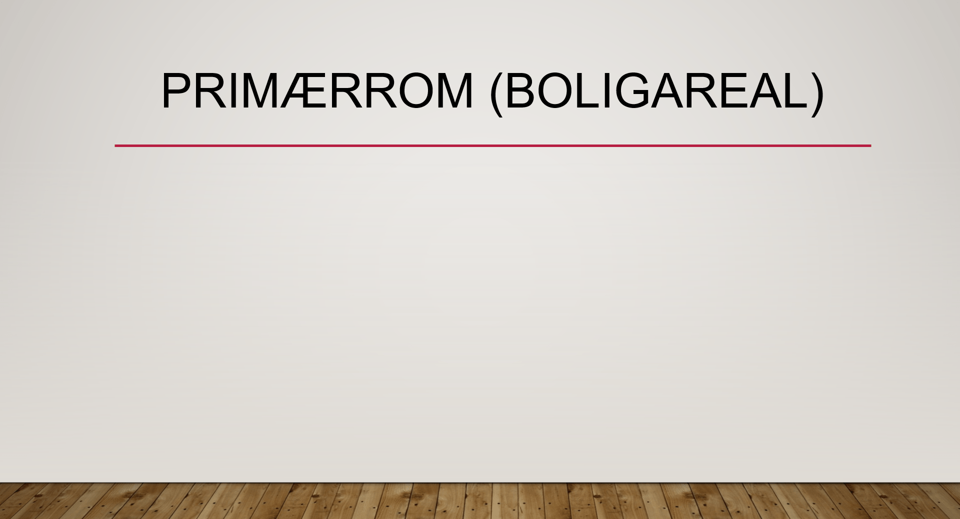 Primærrom boligareal