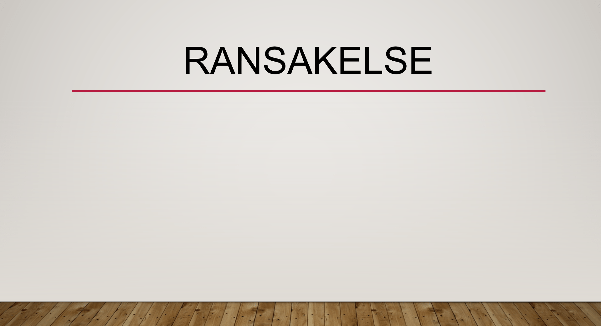 Ransakelse