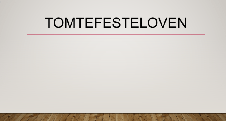 Tomtefesteloven