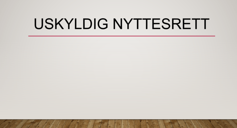 Uskyldig nyttesrett