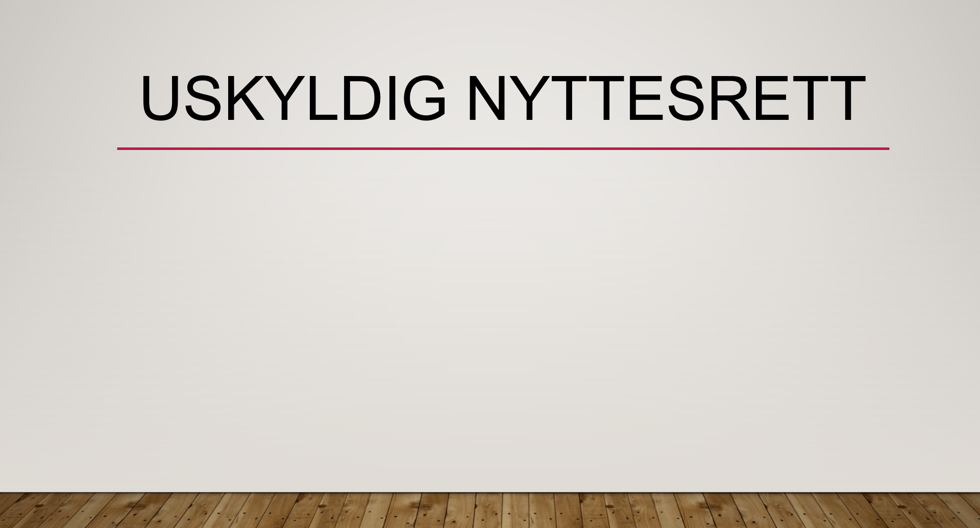 Uskyldig nyttesrett