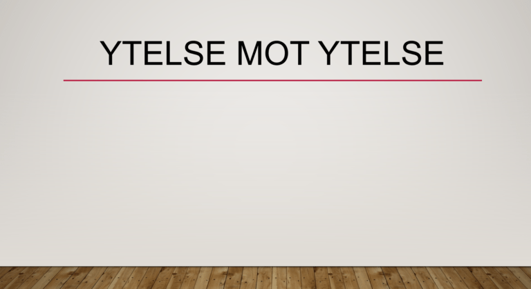 Ytelse mot ytelse