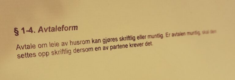 Husleieloven paragraf 1-4 med lovkommentar